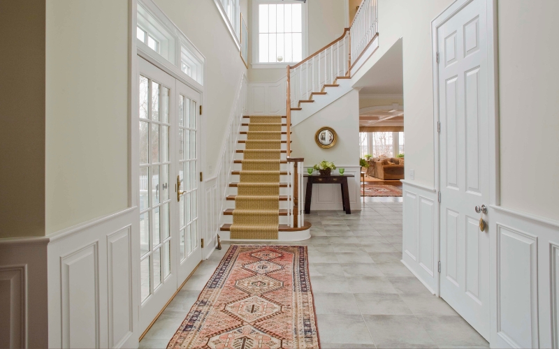 runner rug in a hallway